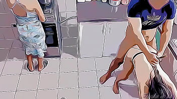 Follando A Mi Hijastra Cachonda Junto A Su Madre En La Cocina – Hentai Animado