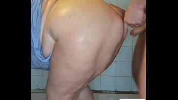 I Pound This Curvy Granny Against The Shower Wall And Slide My Fingers Deep Into Her Tight Backdoor.